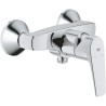 GROHE robinet douche monocommande Start Flow, montage mural, raccord fileté pour flexible en 1/2, rosaces métal incluses, 2377