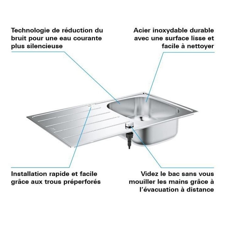 Evier - acier inoxydable - GROHE