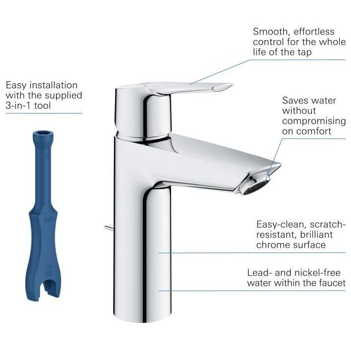 GROHE - Mitigeur monocommande Lavabo - Taille M
