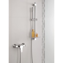 GROHE Pommeau de douche Get Stick, 1 jet, douchette avec technologie anti-brulûre et a économie d'eau, chromé, 27458000