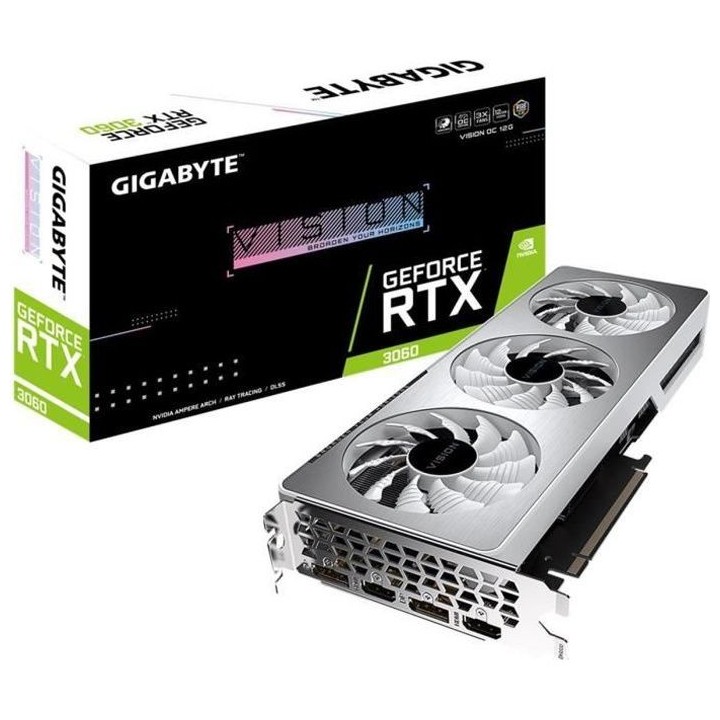 Carte Graphique GIGABYTE GeForce RTX 3060 VISION OC 12G LHR (GV-N3060V