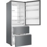 HAIER HTOPMNE7193 - Réfrigérateur combiné 3 portes 450L (310+140L) - Froid ventilé - L70xH190,6cm - Silver