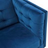 Canapé 3 places HAMPTON -Velours Bleu nuit - L 213 x P 93 x H x 80 cm