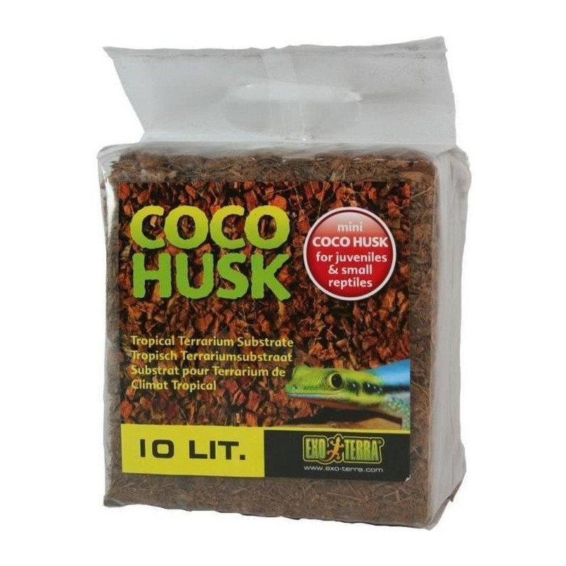 EXO TERRA Substrat Coco Husk 10 L - Pour terrarium