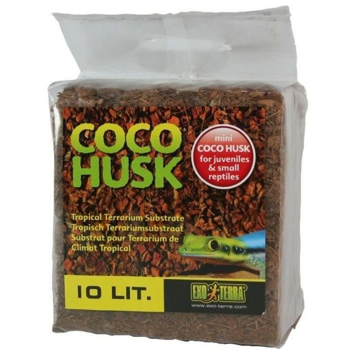 EXO TERRA Substrat Coco Husk 10 L - Pour terrarium