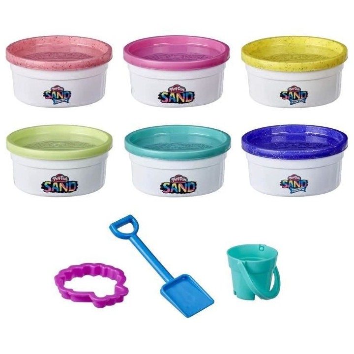 PLAY-DOH - Sand - Coffret de 6 Pots de pâte atoxique PLAY-DOH - Sand