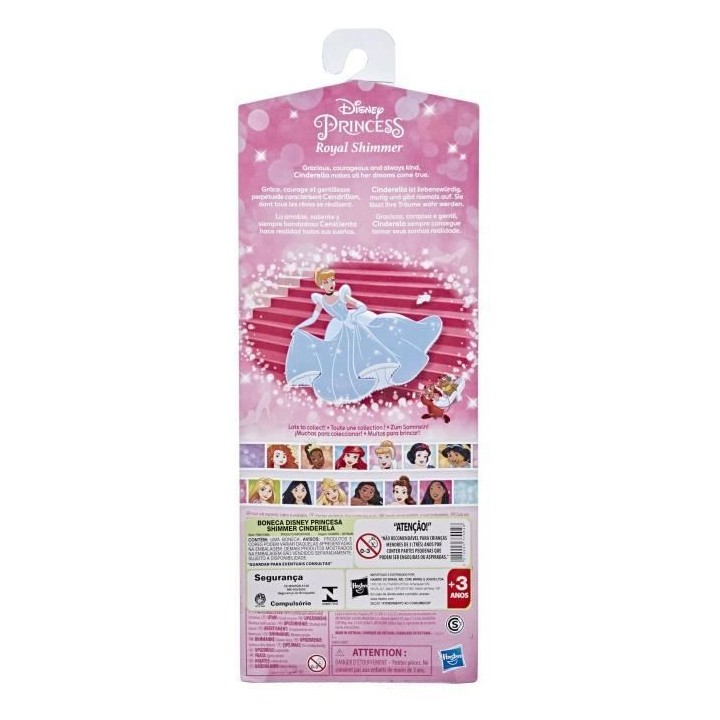 DISNEY PRINCESSES - Poussiere d'étoiles - Poupée Cendrillon avec jup