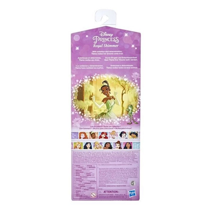 DISNEY PRINCESSES - Poussiere d'étoiles - Poupée Tiana avec jupe et