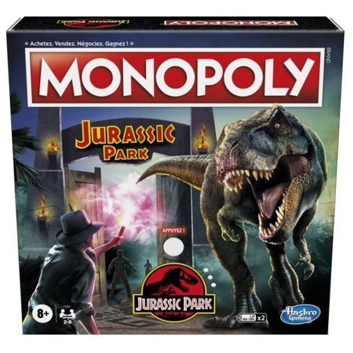MONOPOLY - édition Jurassic Park - Jeu de plateau pour enfants - des