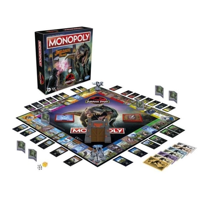 MONOPOLY - édition Jurassic Park - Jeu de plateau pour enfants - des