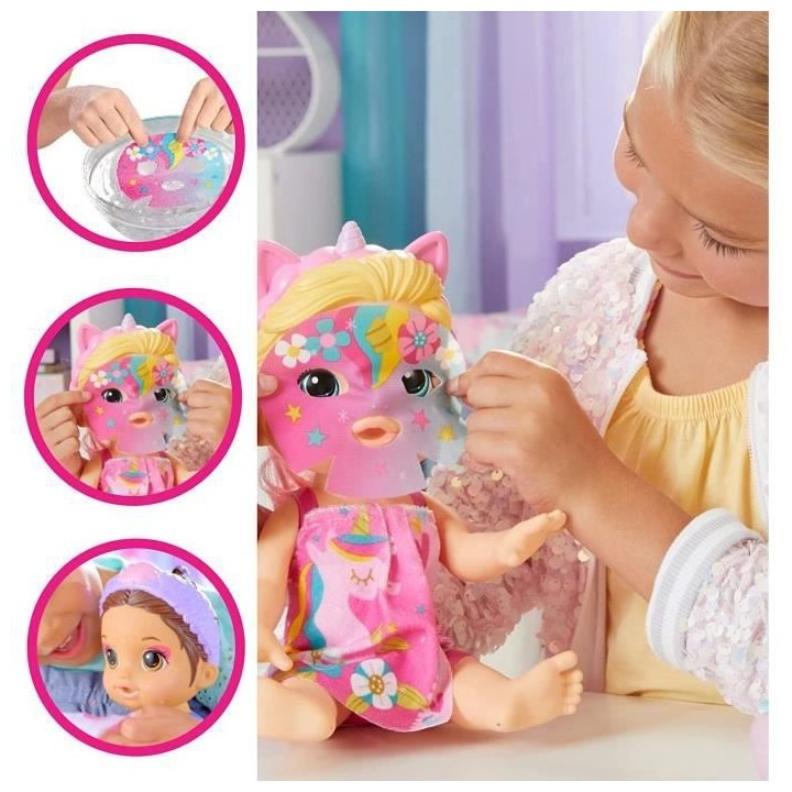 Baby Alive poupée Bébé beauté 32,5 cm a baigner, theme licorne, m
