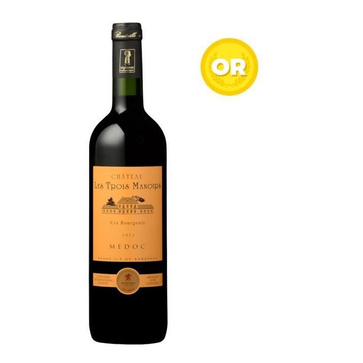 Château Les Trois Manoirs 2012 Médoc - Vin rouge de Bordeaux