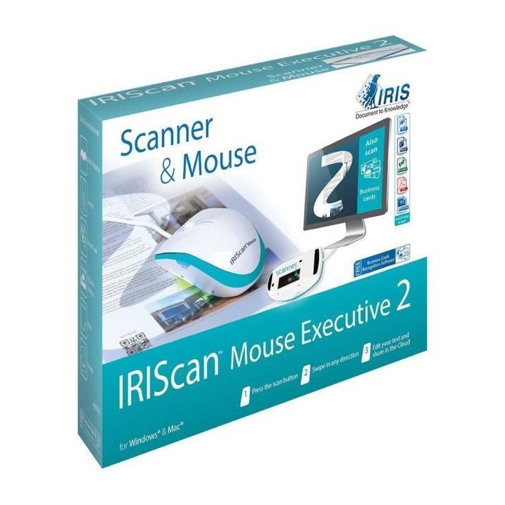 IRIS IRISCan Mouse 2 Executive WinMac - Portable - USB - 3PPM Simplex