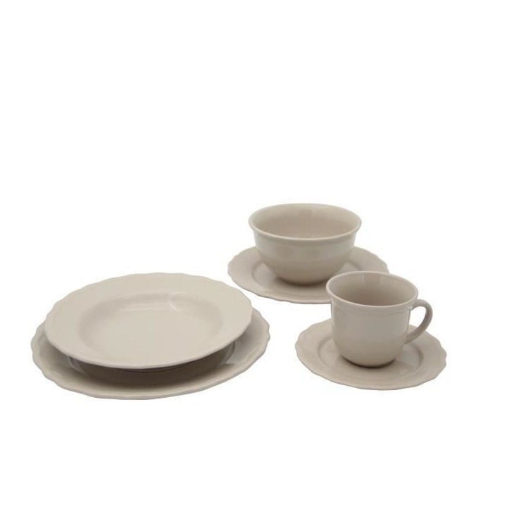 Service de table - 24 pieces - Collection Patrimo - beige