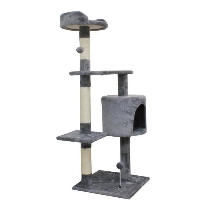Arbre a chat JASPER - 40 x 40 x 114 cm - Gris