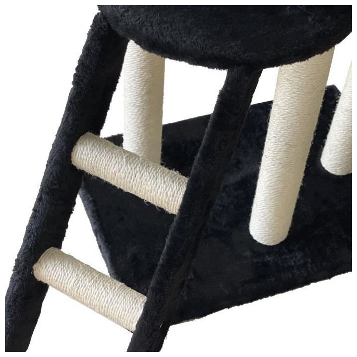 JIPSY - Arbre a chat - 79 x 34 x 138 cm - Noir
