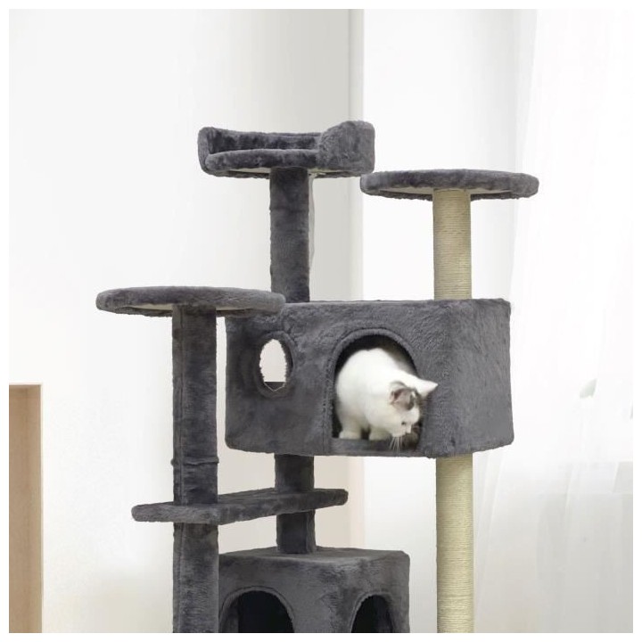 SUZI - Arbre a chat - 50 x 50 x 125 cm - Gris