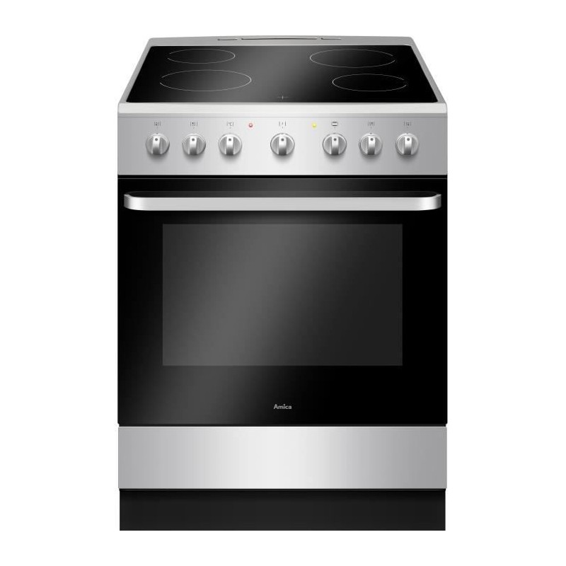 AMICA ACV6003S Cuisiniere Vitroceramique 60X60 Cm Silver