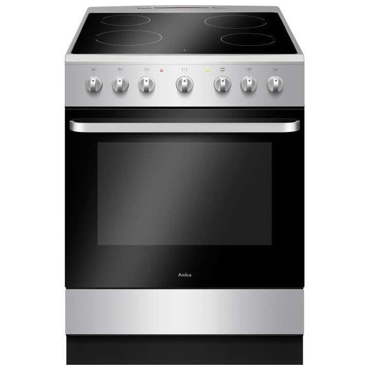 AMICA ACV6003S Cuisiniere Vitroceramique 60X60 Cm Silver