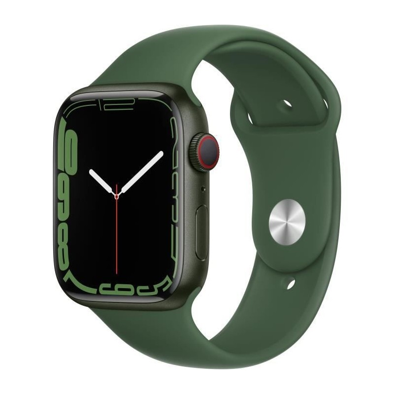 Apple Watch Series 7 GPS + Cellular - 45mm - Boîtier Green Aluminium - Bracelet Clover Sport