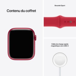 Apple Watch Series 7 GPS + Cellular - 45mm - (PRODUCT)RED Boîtier Aluminium - Bracelet (PRODUCT)RED Sport Band