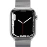 Apple Watch Series 7 GPS + Cellular - 45mm - Boîtier Silver Stainless Steel - Bracelet Silver Milanese Loop