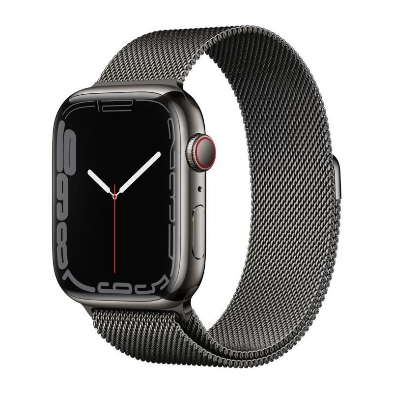 Apple Watch Series 7 GPS + Cellular - 45mm - Boîtier Graphite Stainless Steel - Bracelet Graphite Milanese Loop