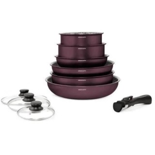 Batterie de cuisine 10 pieces Arthur Martin - Aluminium - revetement a