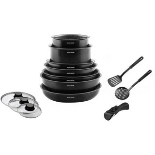 Batterie de cuisine 13 pieces Arthur Martin - aluminium - poignée amo