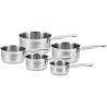 Lot de 5 Casseroles Arthur Martin 12-14-16-18-20 cm - Acier Inoxydable - tous feux dont induction