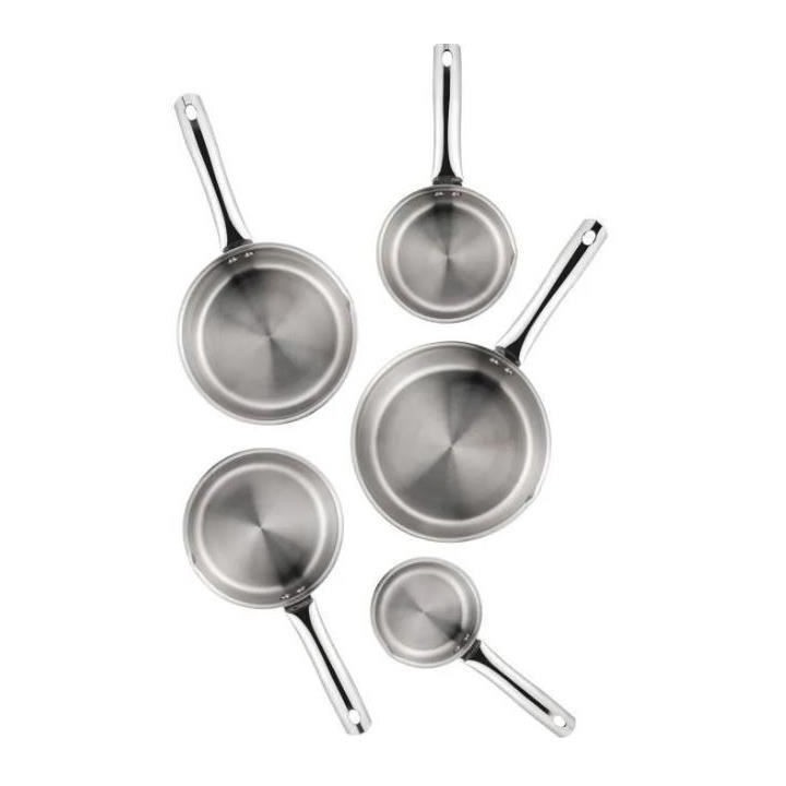 Lot de 5 Casseroles Arthur Martin 12-14-16-18-20 cm - Acier Inoxydable