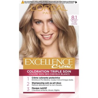 Coloration Excellence L'OREAL PARIS - Blond Clair Cendré 8.1
