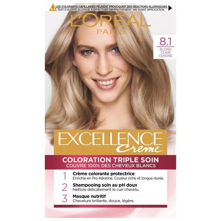 Coloration Excellence L'OREAL PARIS - Blond Clair Cendré 8.1
