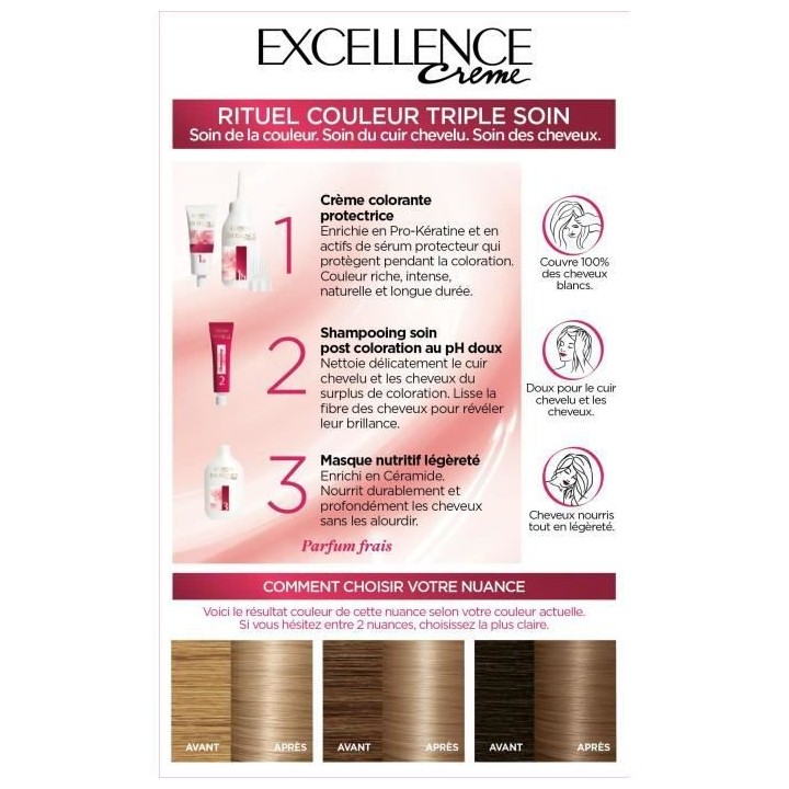 Coloration Excellence L'OREAL PARIS - Blond Clair Cendré 8.1