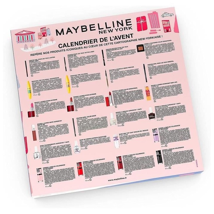 Calendrier de l'avent - MAYBELLINE NEW YORK - Coffret Maquillage