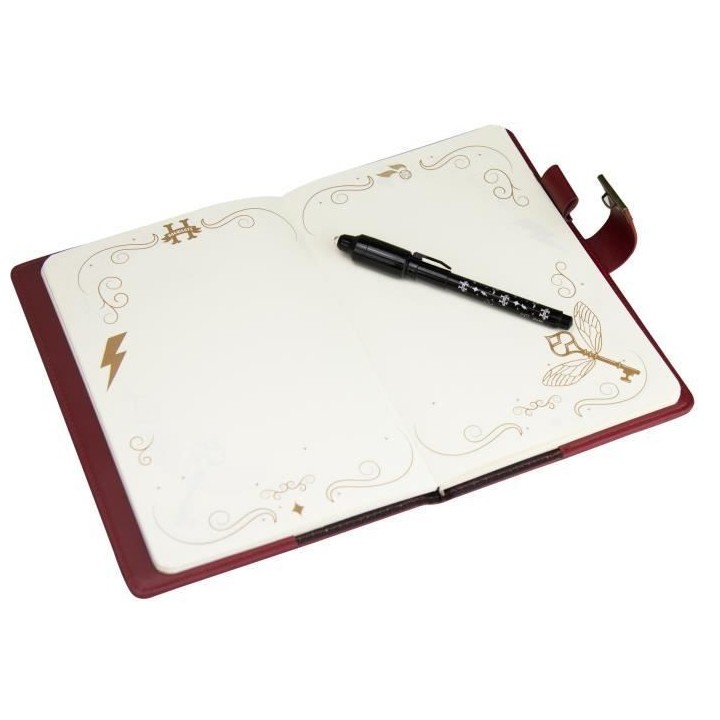 Carnet Secret Harry Potter avec cadenas a code et stylo magique invisi
