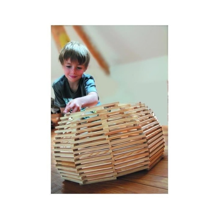 Jeu de construction - Baril de 200 planchettes en bois - JOUECABOIS -