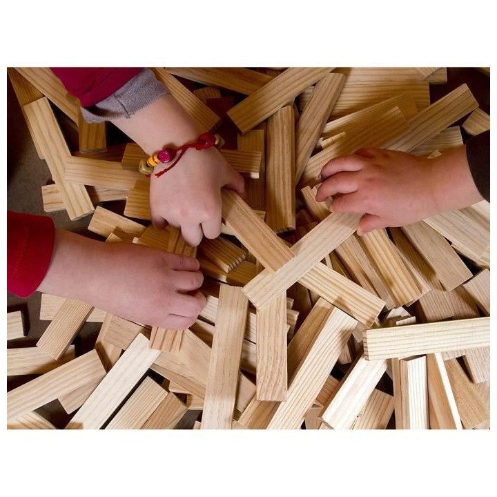 Jeu de construction - Baril de 200 planchettes en bois - JOUECABOIS -