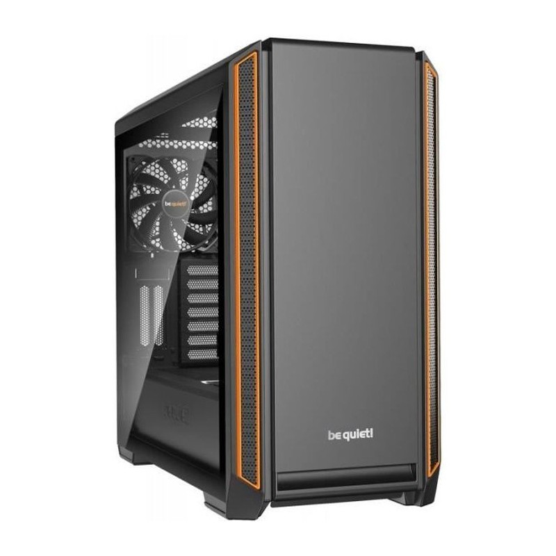 BE QUIETE BOITIER PC SILENT BASE 601 - Noir / Orange - Verre trempé - Format ATX (BGW25)