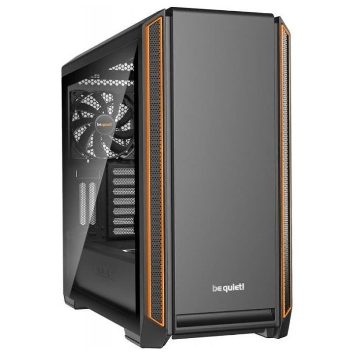 BE QUIETE BOITIER PC SILENT BASE 601 - Noir / Orange - Verre trempé -