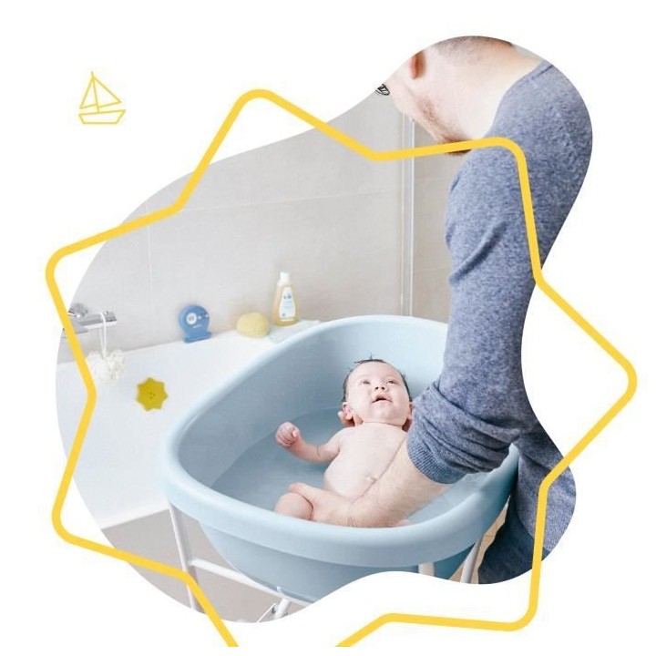 Badabulle Baignoire pour Bébé Baleine, Made in Europe, Peut contenir