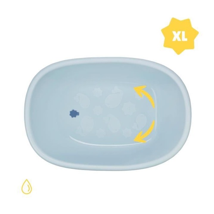Badabulle Baignoire pour Bébé Baleine, Made in Europe, Peut contenir