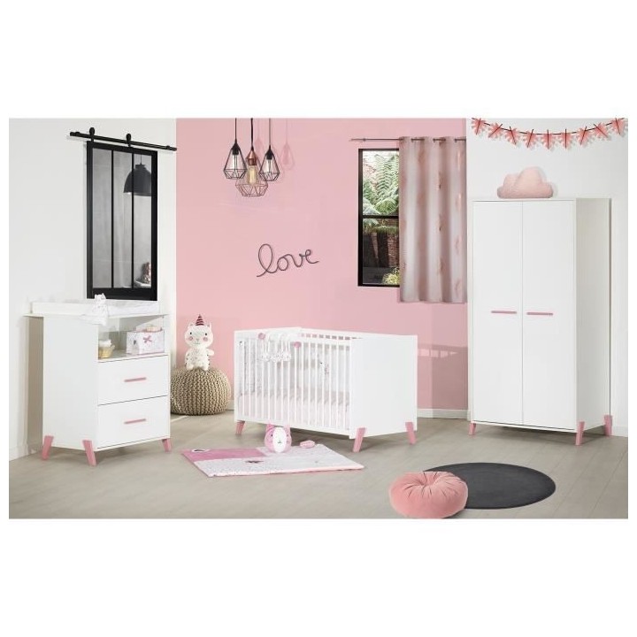 Babyprice - JOY ROSE - Lit Bébé 120 x 60