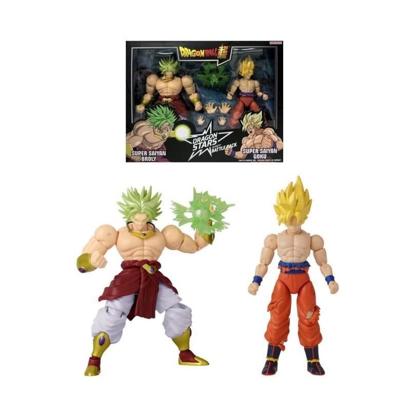 Figurine Dragon Stars BANDAI - Dragon Ball Super - 17 cm - Super Saiyan Goku vs Super Saiyan Broly - 37168