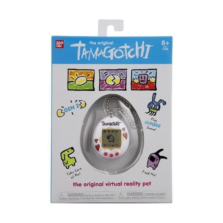 Animal électronique virtuel avec écran, 3 boutons et jeux BANDAI - T