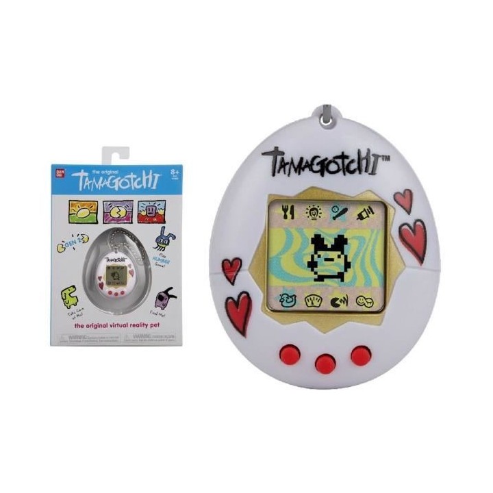 Animal électronique virtuel avec écran, 3 boutons et jeux BANDAI - T