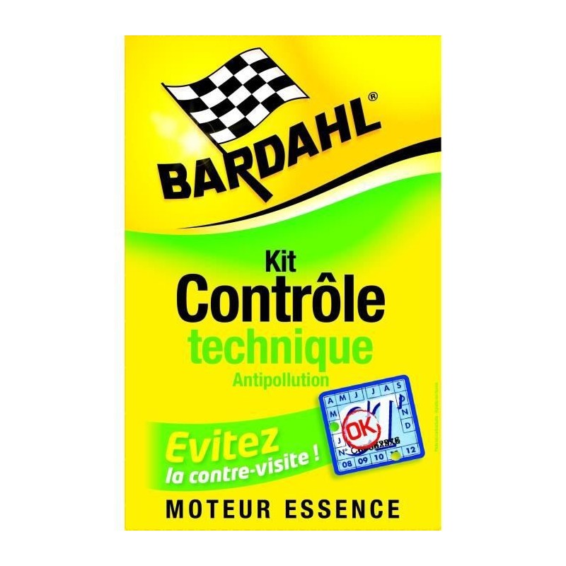 PASS'CONTRÔLE TECHNIQUE ESSENCE - BARDAHL- 1 NETTOYANT INJECTEURS 350 ML- 1 STOP FUMEE 400 ML