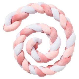 Tresse de décoration BABYCALIN - Coussin - Velours - 200 cm - Rose -