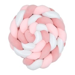 Tresse de décoration BABYCALIN - Coussin - Velours - 200 cm - Rose - BABYCALIN