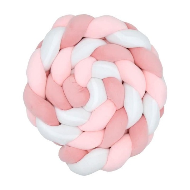 Tresse de décoration BABYCALIN - Coussin - Velours - 200 cm - Rose -